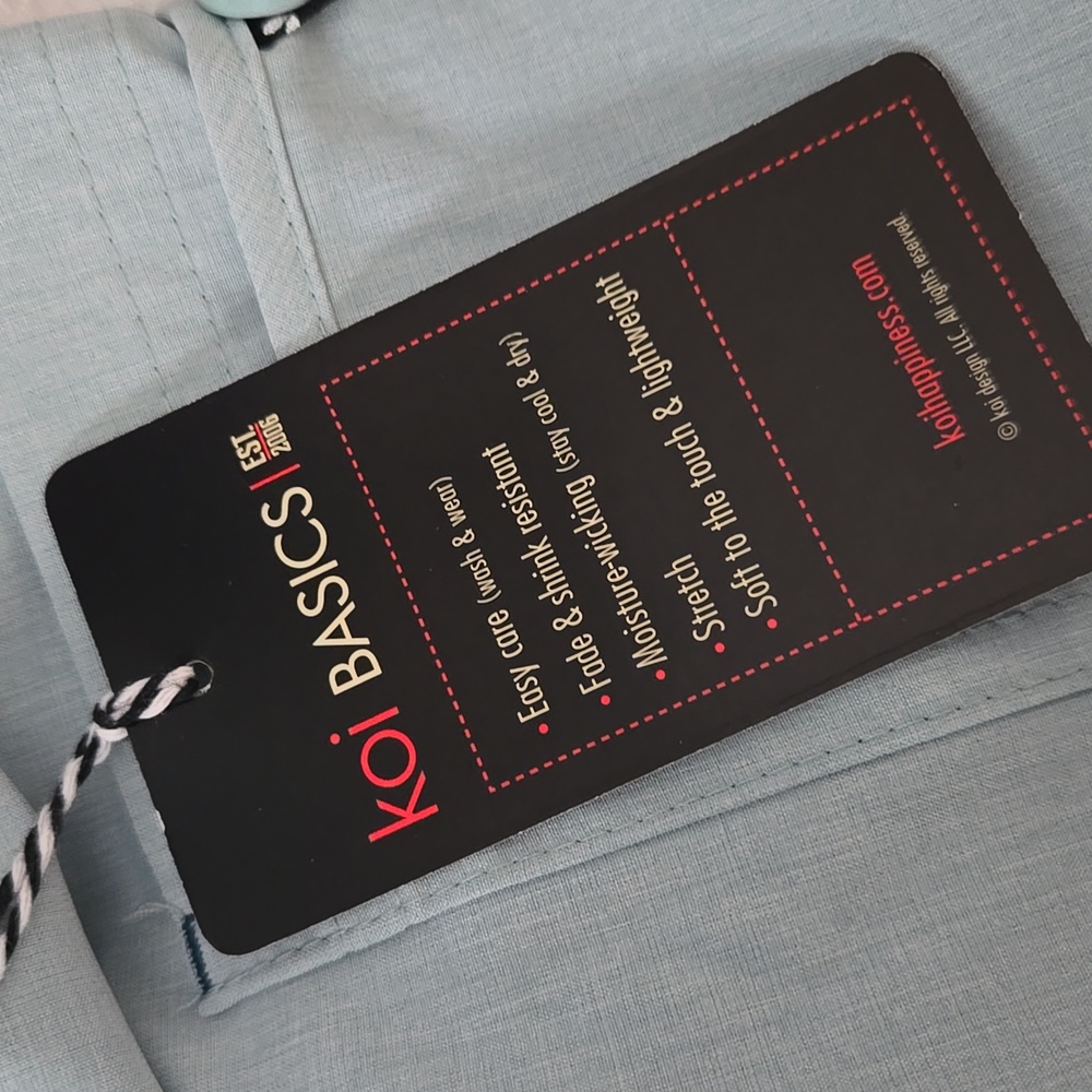 Koi Blue Heathered Scrub Pants - Picture 7 of 7